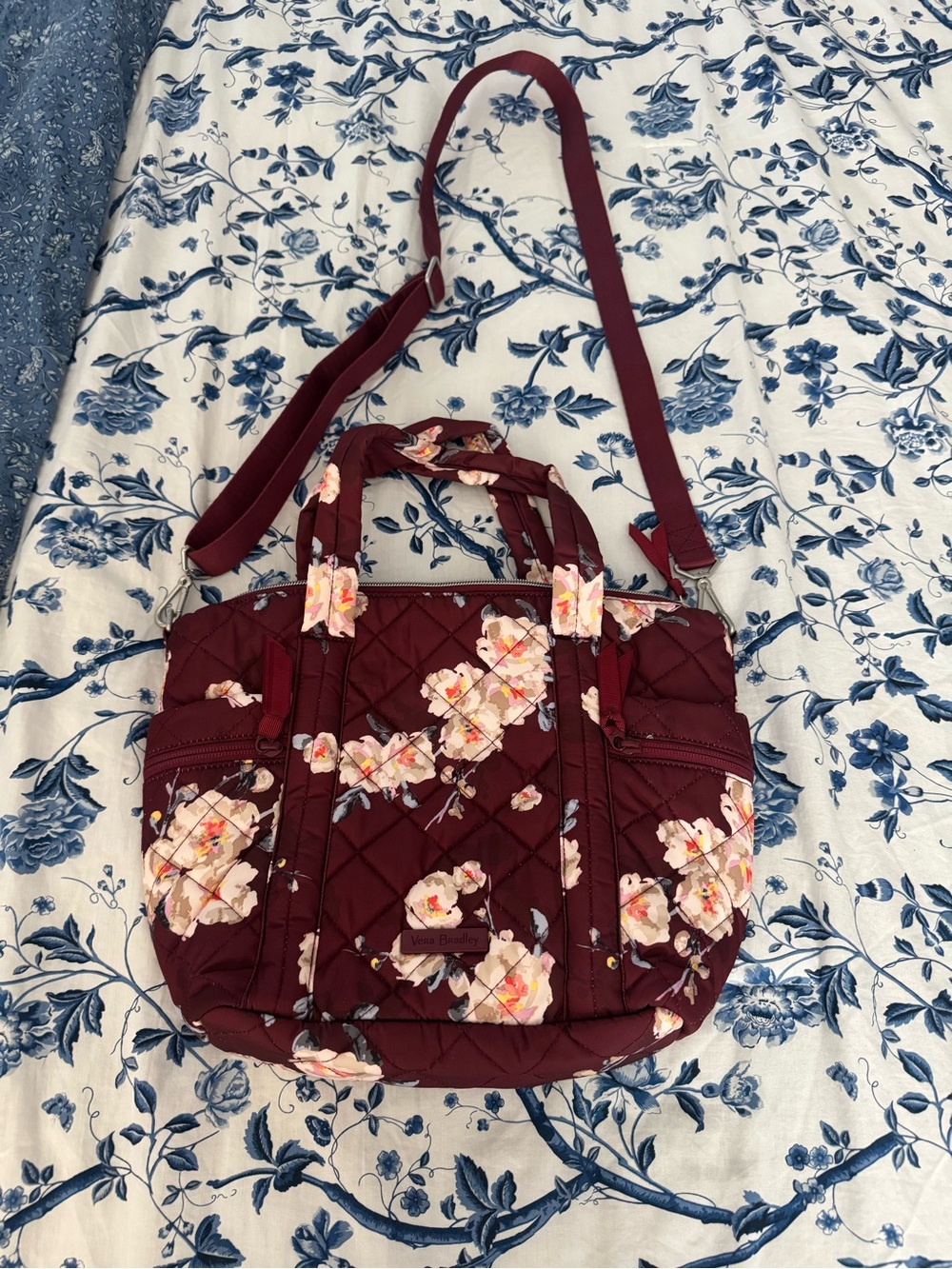 Vera Bradley Performamce Twill Small multi strap tote blooms and branches